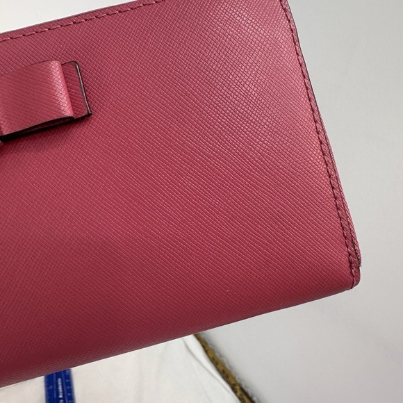 Pink Coach Wallet Darcy Bow Accordion Zip Pink Leather Zip Around Clutch - Picture 16 of 16
